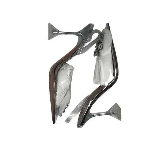 Amina Muaddi Begum Slingback PVC Clear Heel in Transparent
